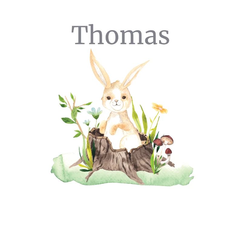 Waldtier Reh Hase Igel Blumen Name Thomas