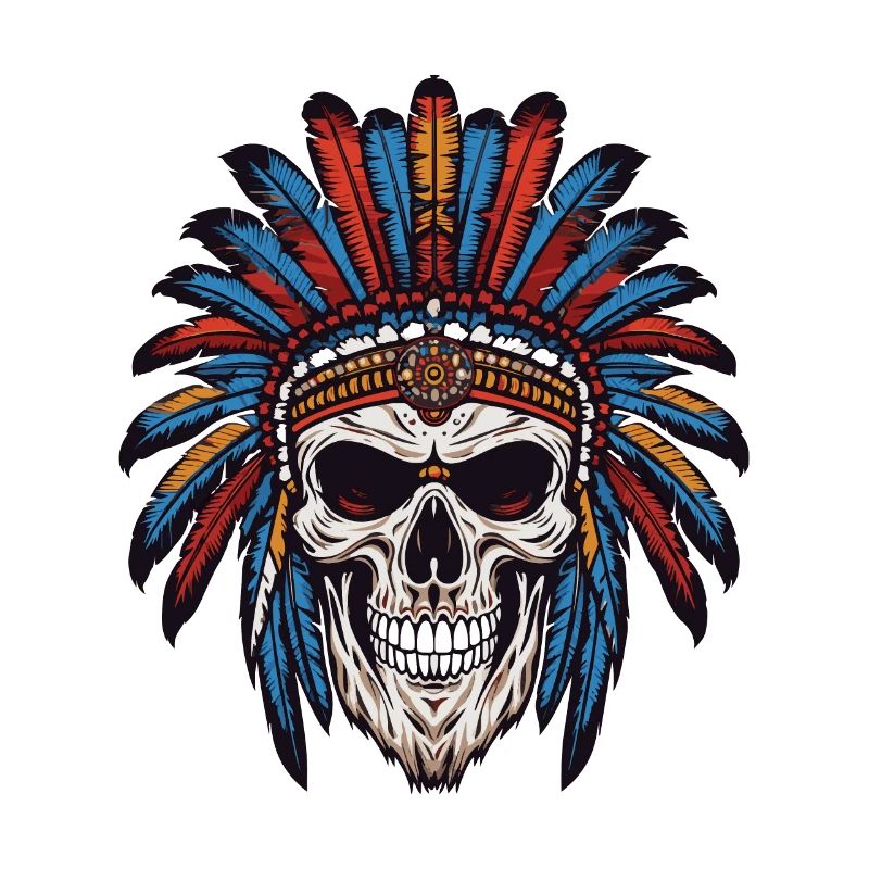 Apache Indianer Häuptling Totenkopf