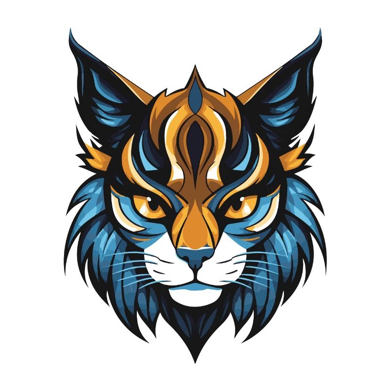 Tête de symbole de chat