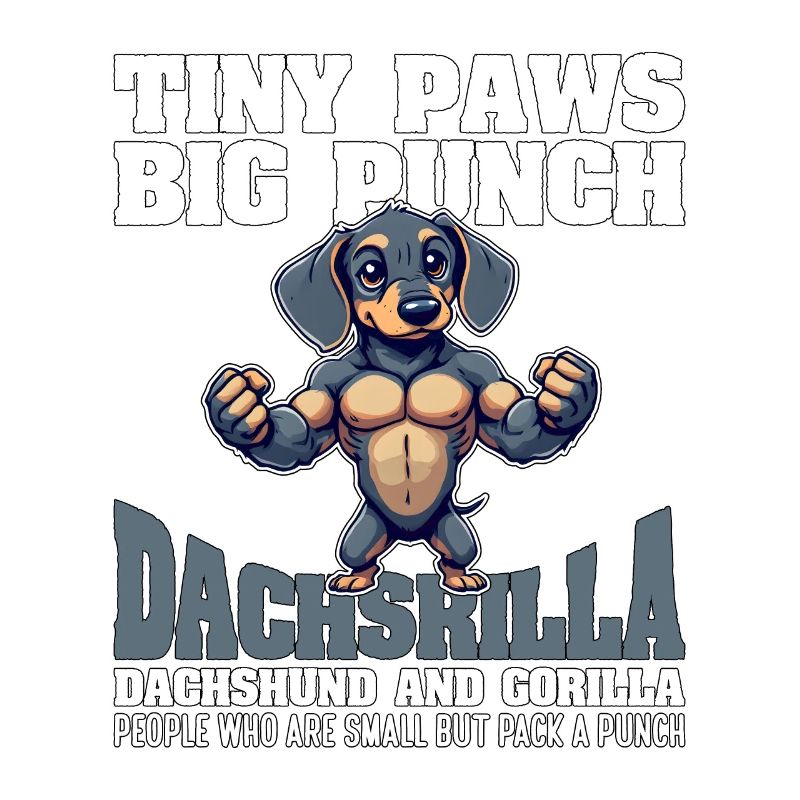 TINY PAWS BIG PUNCH - DACKEL UND GORILLA