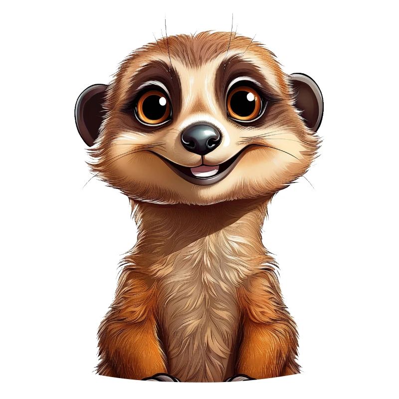 Suricate mignon et heureux
