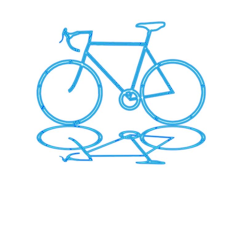 Vélo de route Bleu Néon avec Réflexion