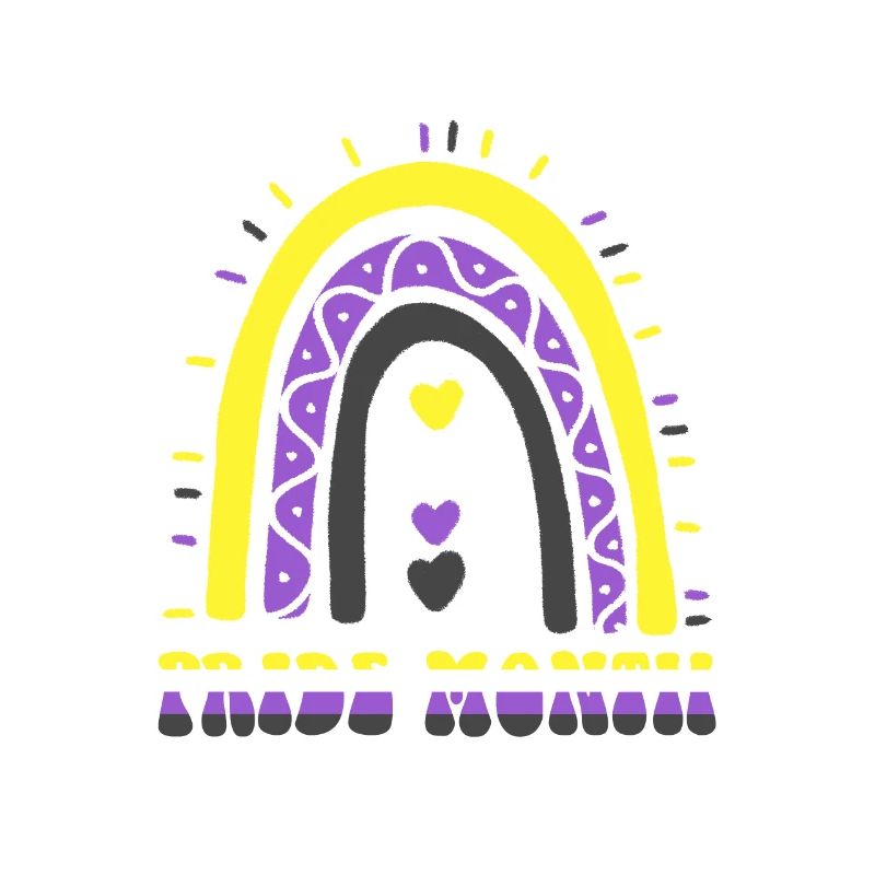 Happy Pride Month Nonbinary Boho Rainbow