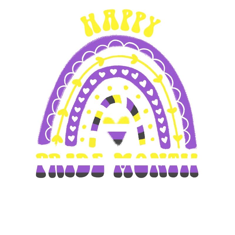 Happy Pride Month Nonbinary Rainbow