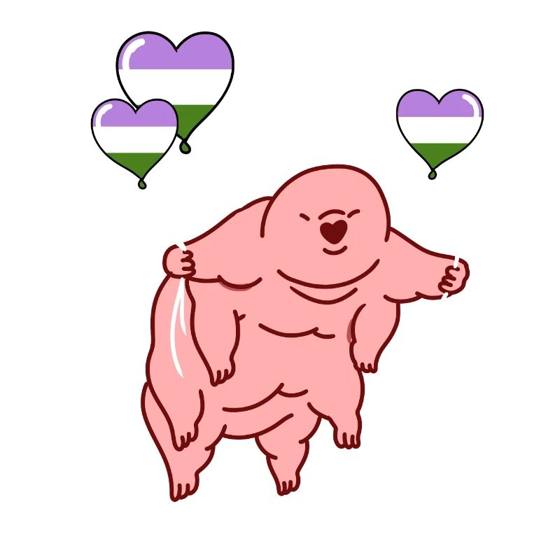 Tardigrade Balloon Genderqueer Pride
