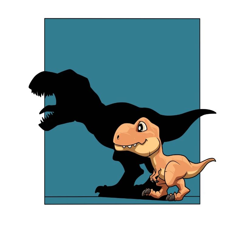 Dinosaurier T-Rex Schattenfigur Dino
