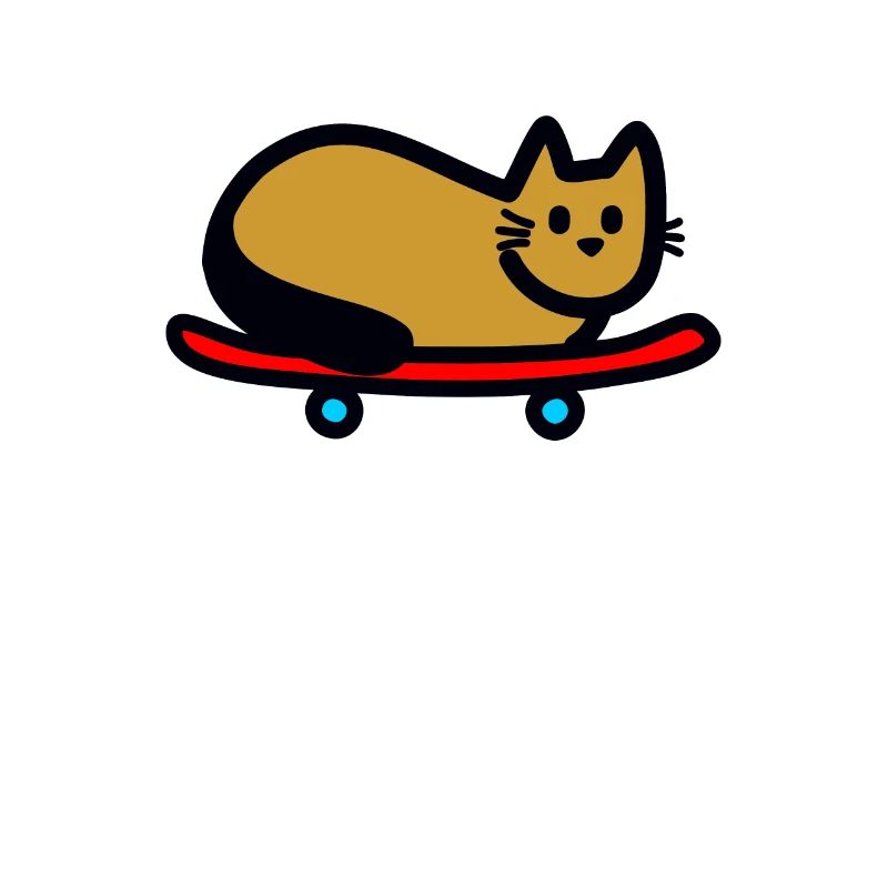 Cat on skateboard
