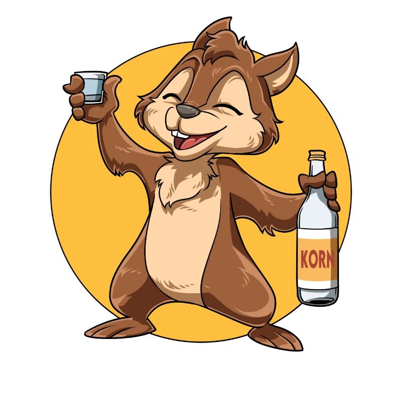 Lustiges Eichhörnchen mit Korn