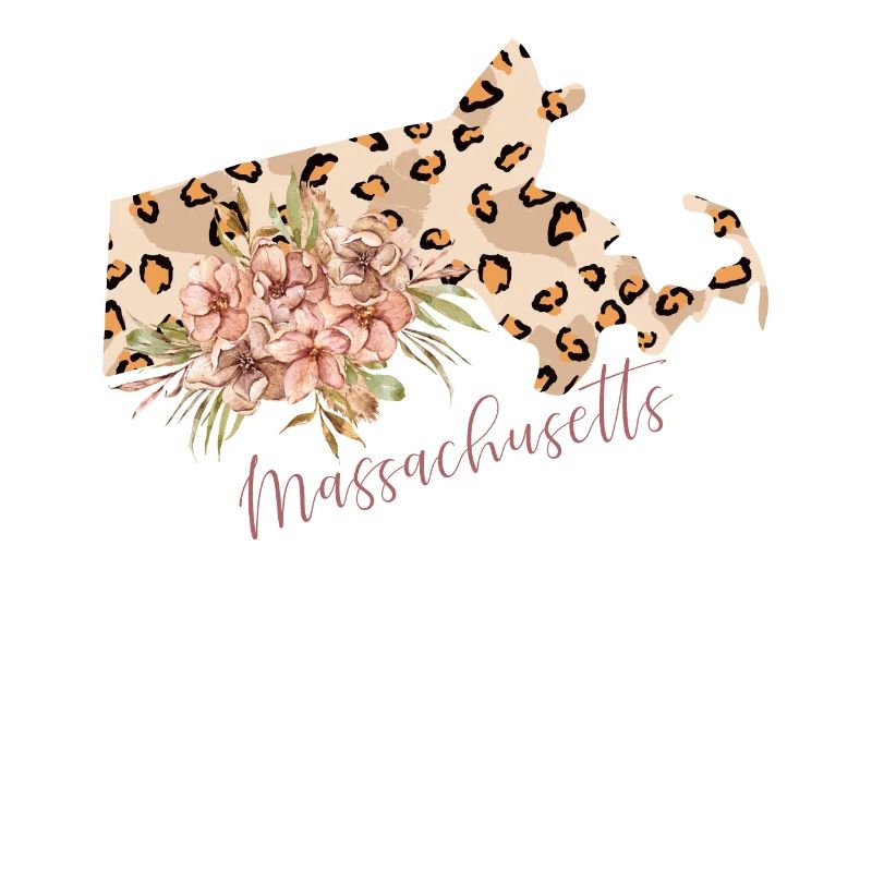 Massachusetts Leopard-pattern Map
