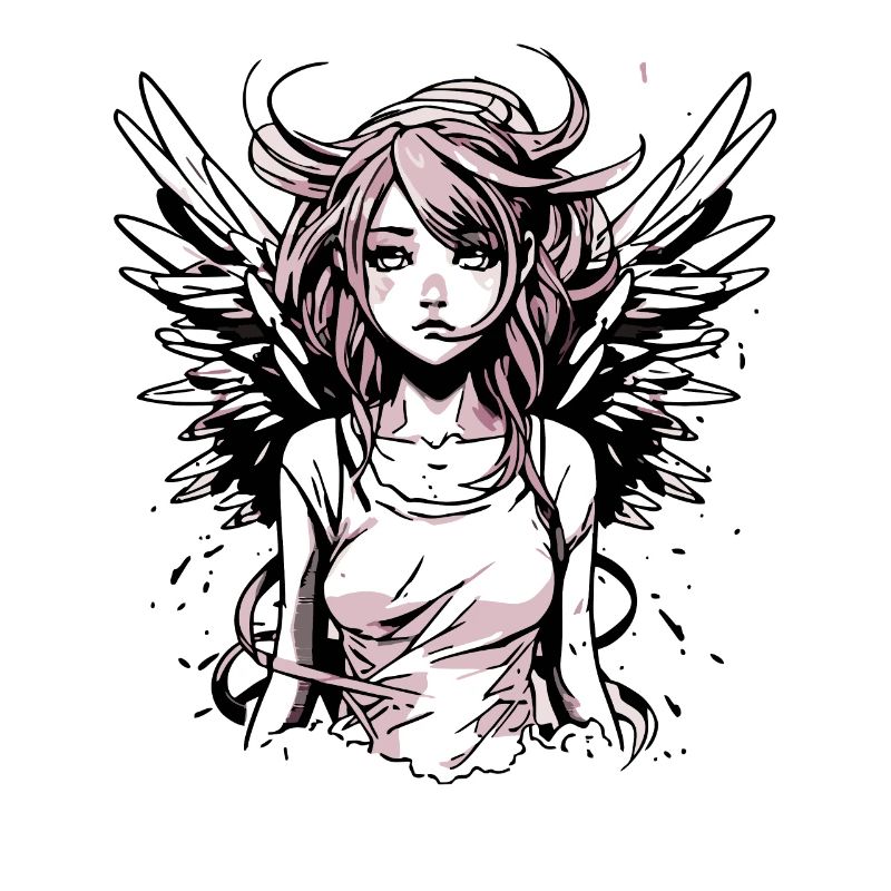Fille ange moderne