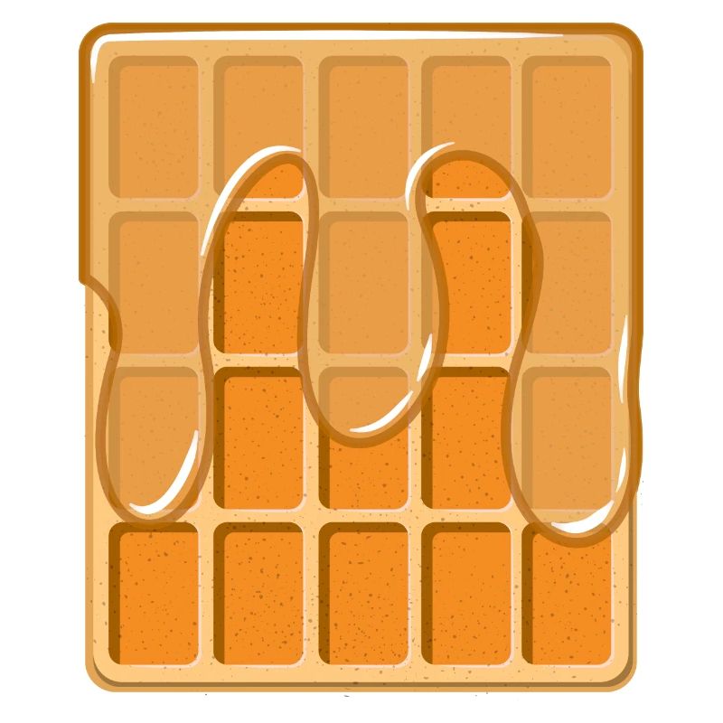 Waffle with syrup