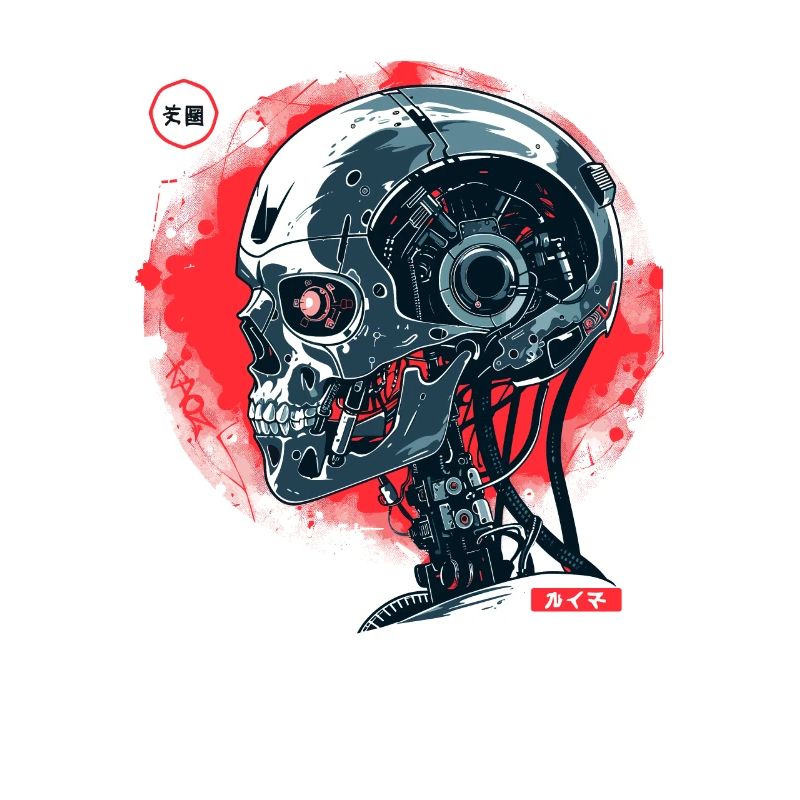 Cyber Cyborg Tech : Crâne de robot Crâne