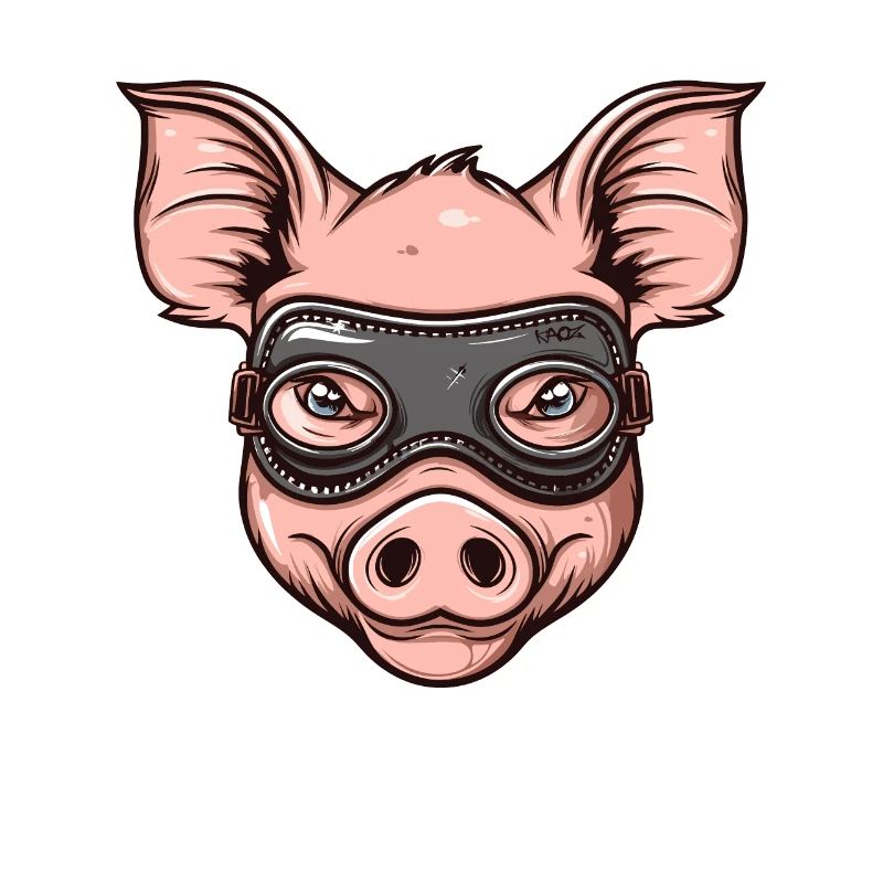 Funny Leather Mask Pig