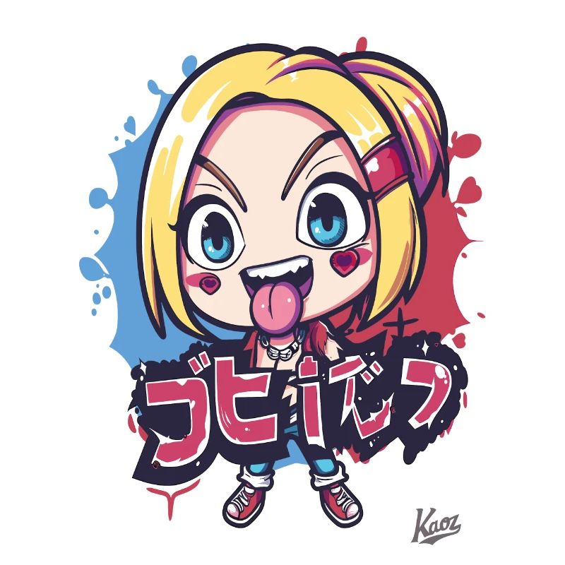 Chibi Freches Cartoon-Mädchen