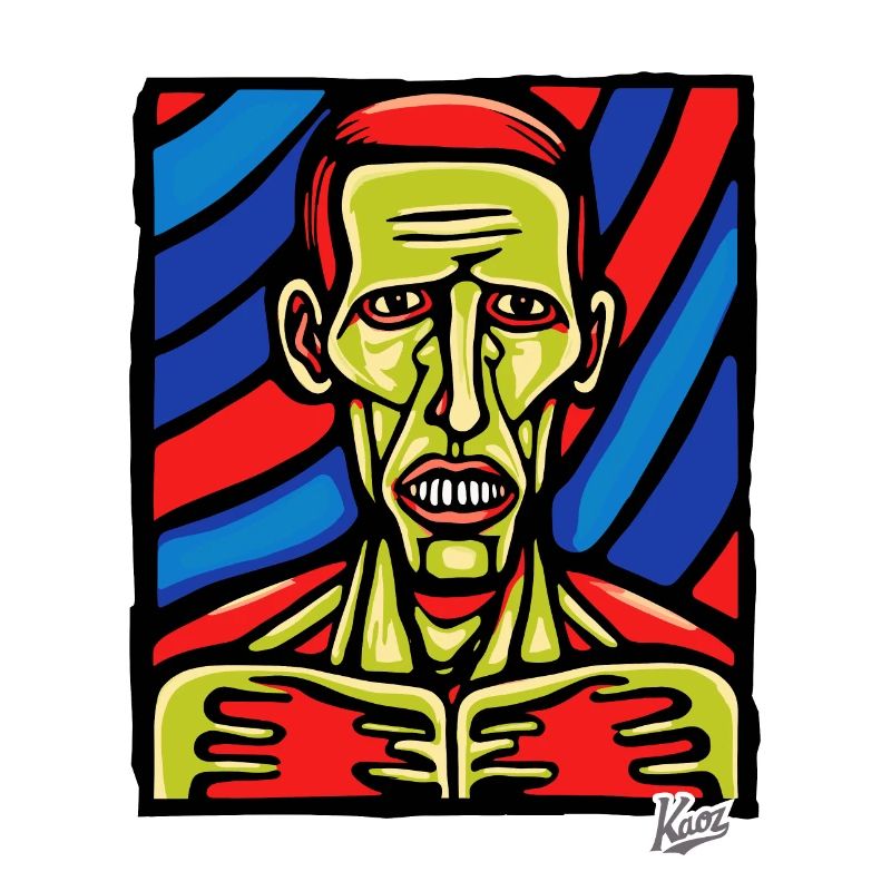 Abstrakte Kunst eines Zombie