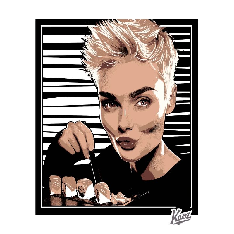 Pixie Cut and Delicious Trendy Sushi