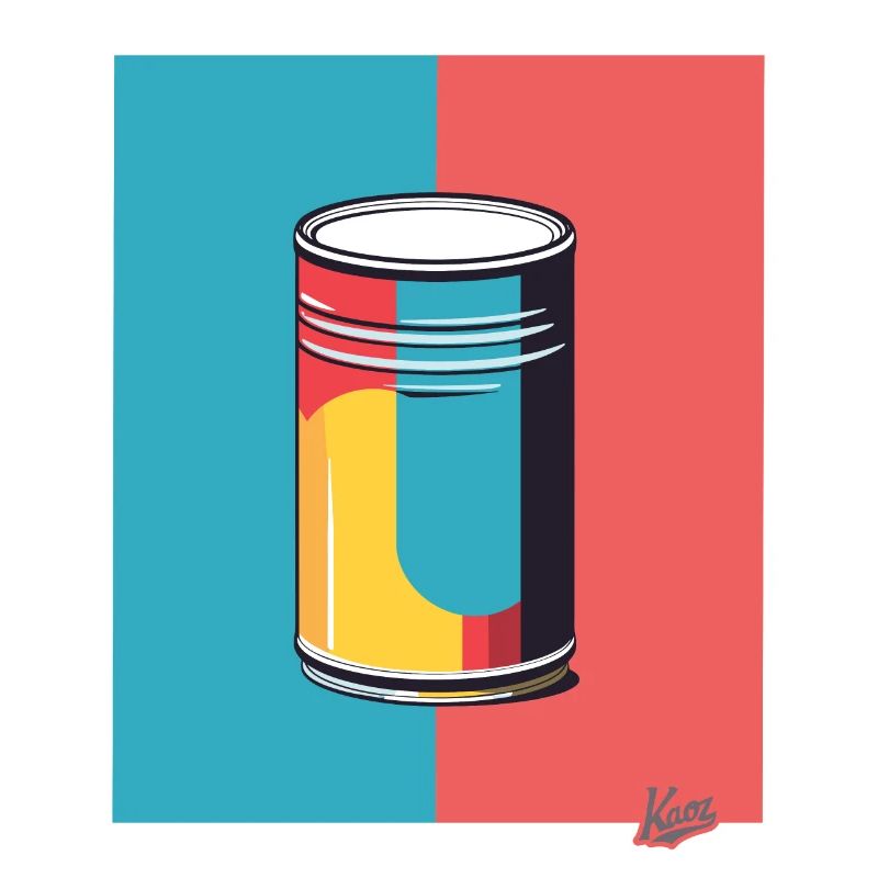 Du pop art et une boîte colorée