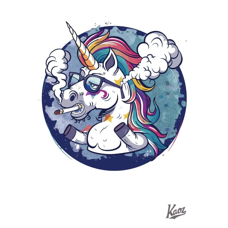 Fumer, drôle, pas cool, anti-héros, perdant, licorne