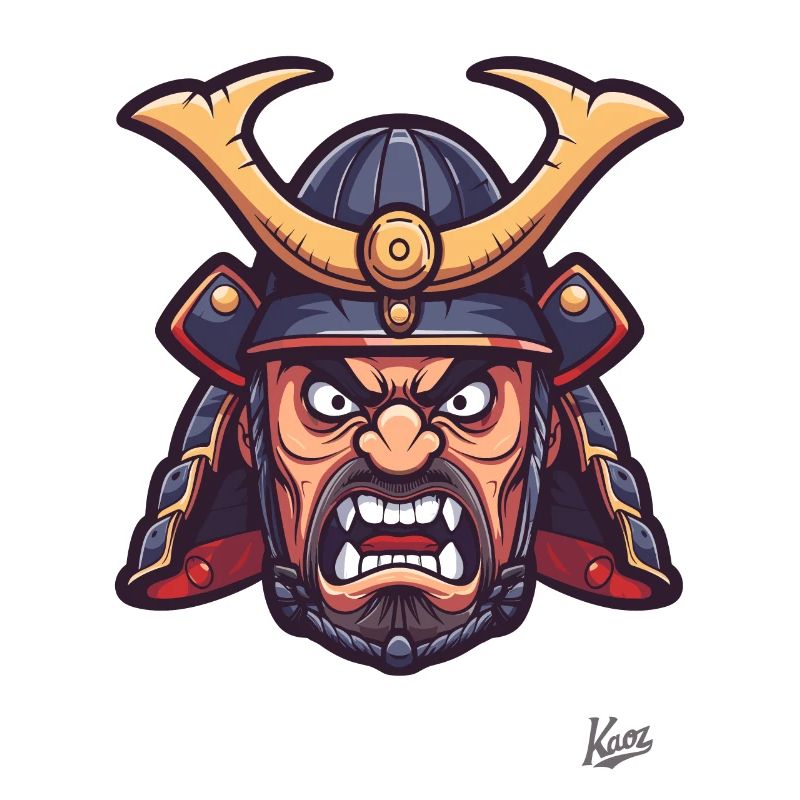 Wütender japanischer Edo-Samurai-Shogun