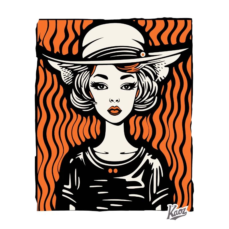 Une dame avec un chapeau