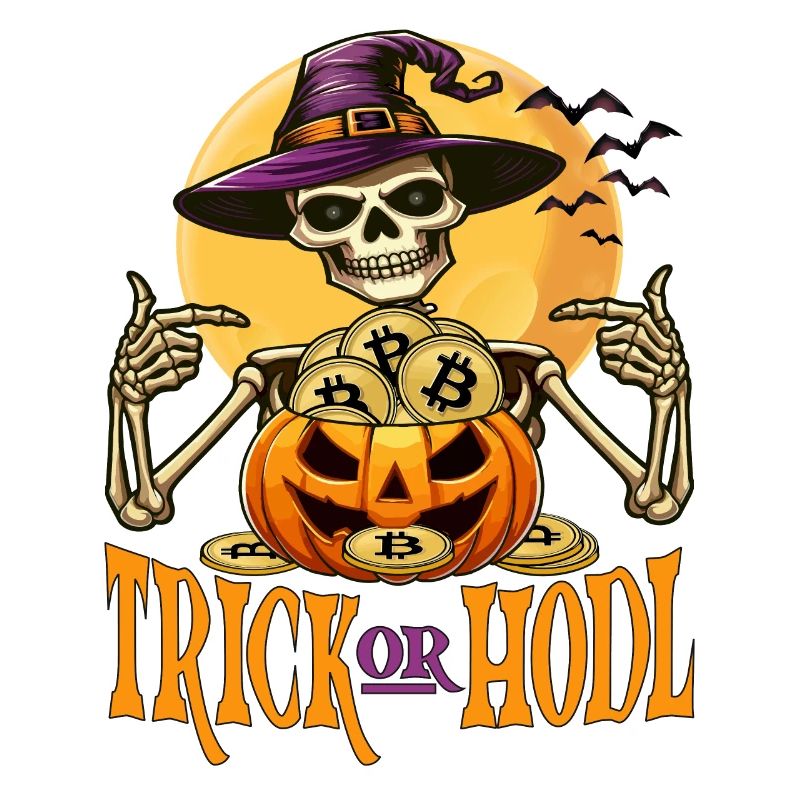 Funny Funny Bitcoin Skeleton Halloween