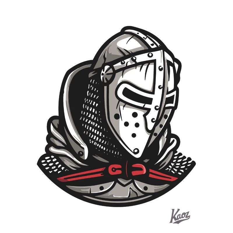 Mittelalterliche Helme der Tempel-Ritter
