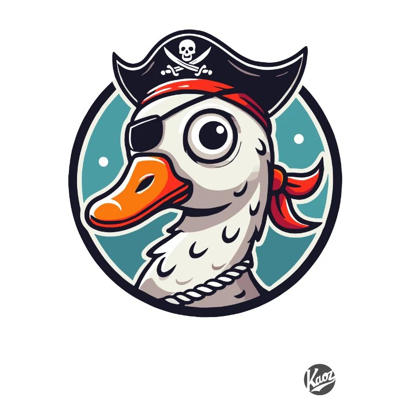 Oie pirate avec cache-œil