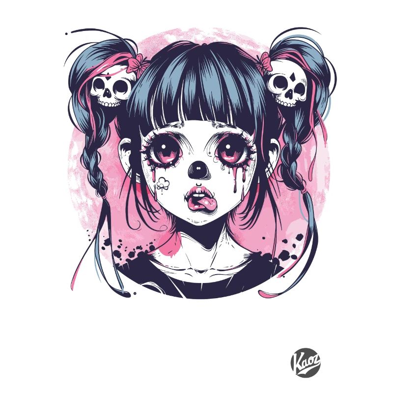 Lustiges Goth-Mädchen