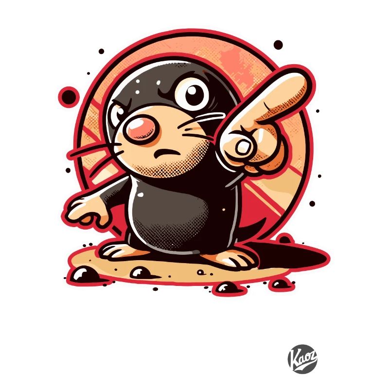 Funny mole pointing with finger