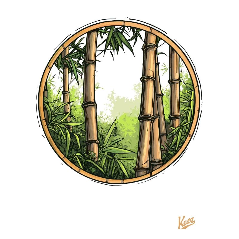 Forêt de bambous dans la forêt de bambous