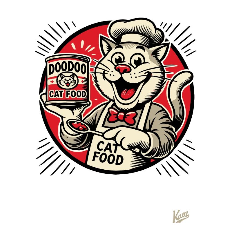délicieuse nourriture pour chats DooDoo avec chat à cuisiner