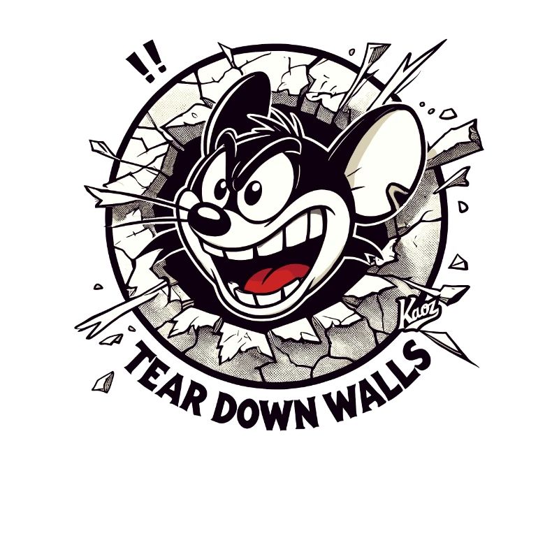 Intense and dynamic mouse wants to tear down walls
