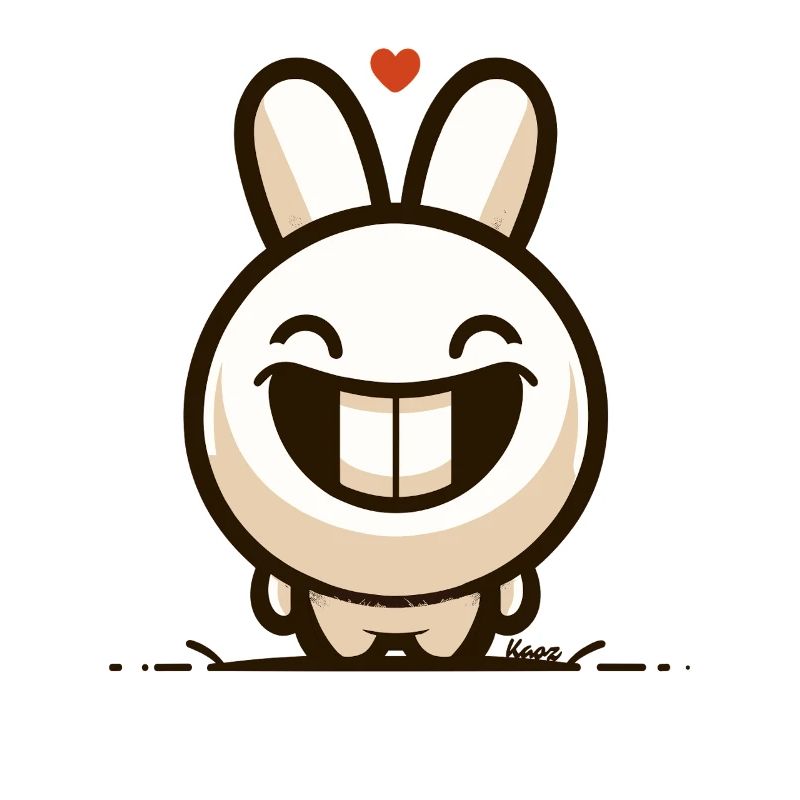 Funny bunny with big smile