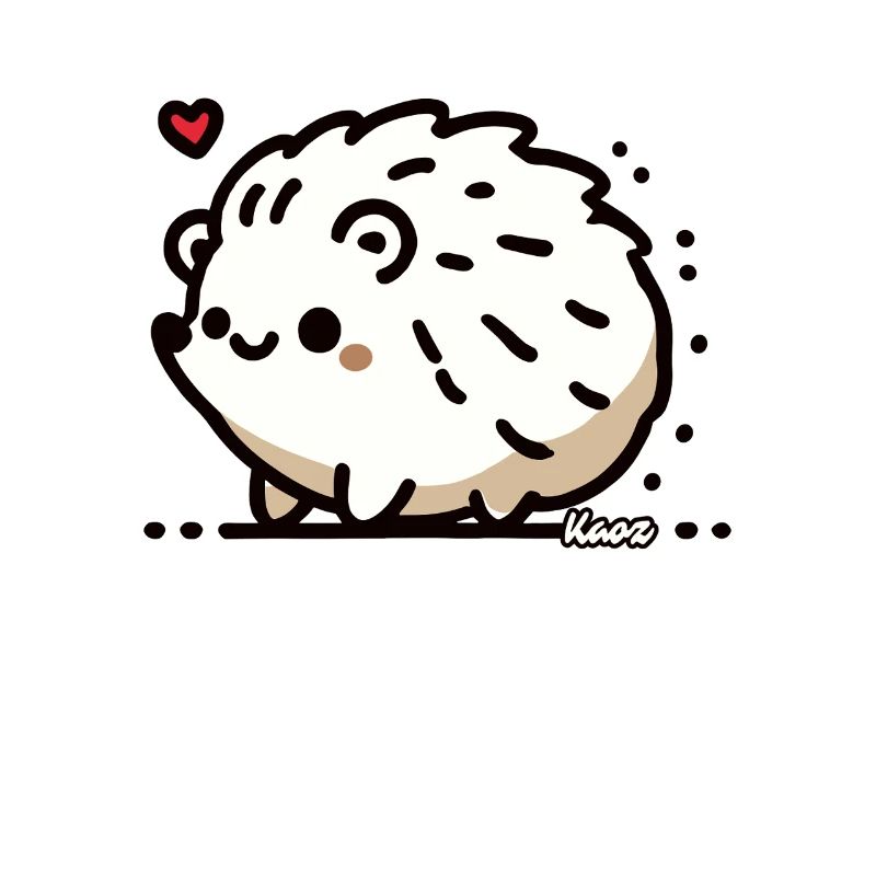 Prickly cute, a hedgehog with a heart