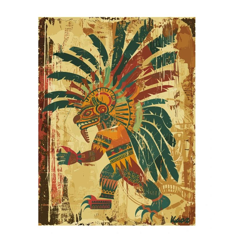 Dieu démon maya dans un style ancien