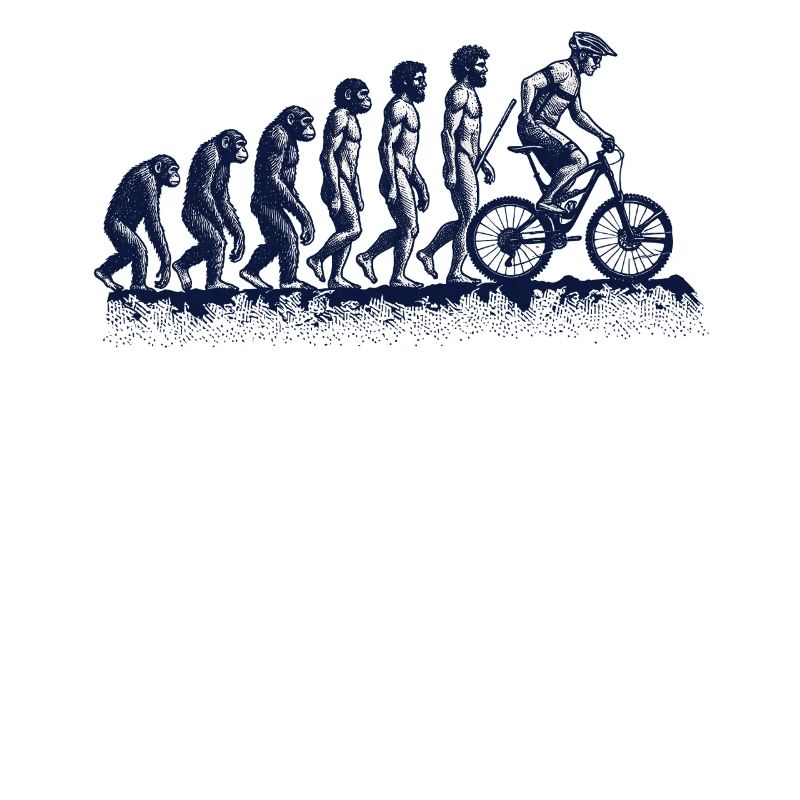 Évolution du singe au cycliste