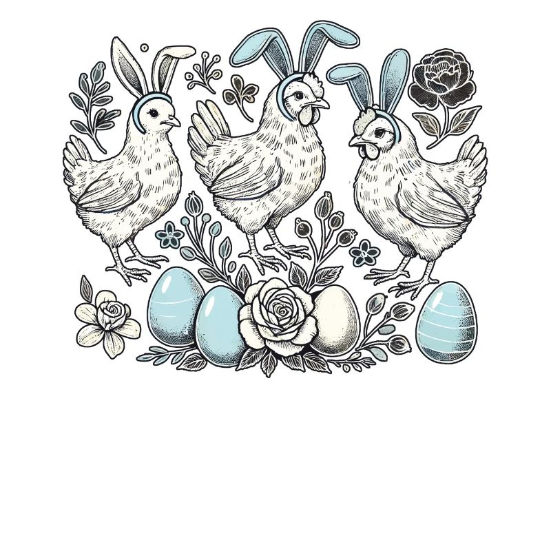 Easter Chickens Chick Retro Easter Bunny Chicken
