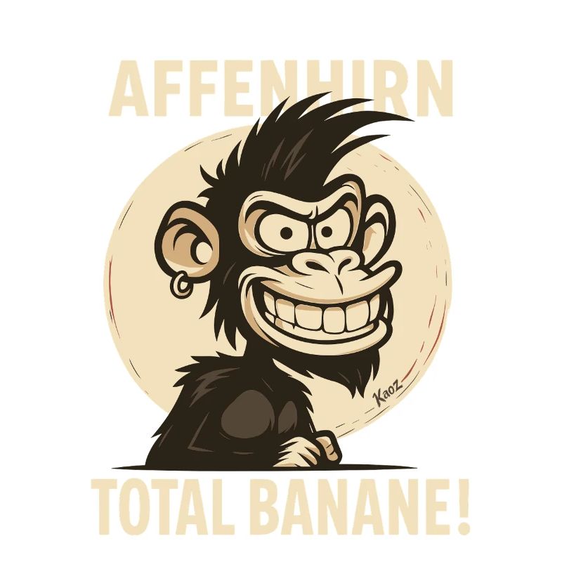 Monkey Brain - Singe de dessin animé de banane totale