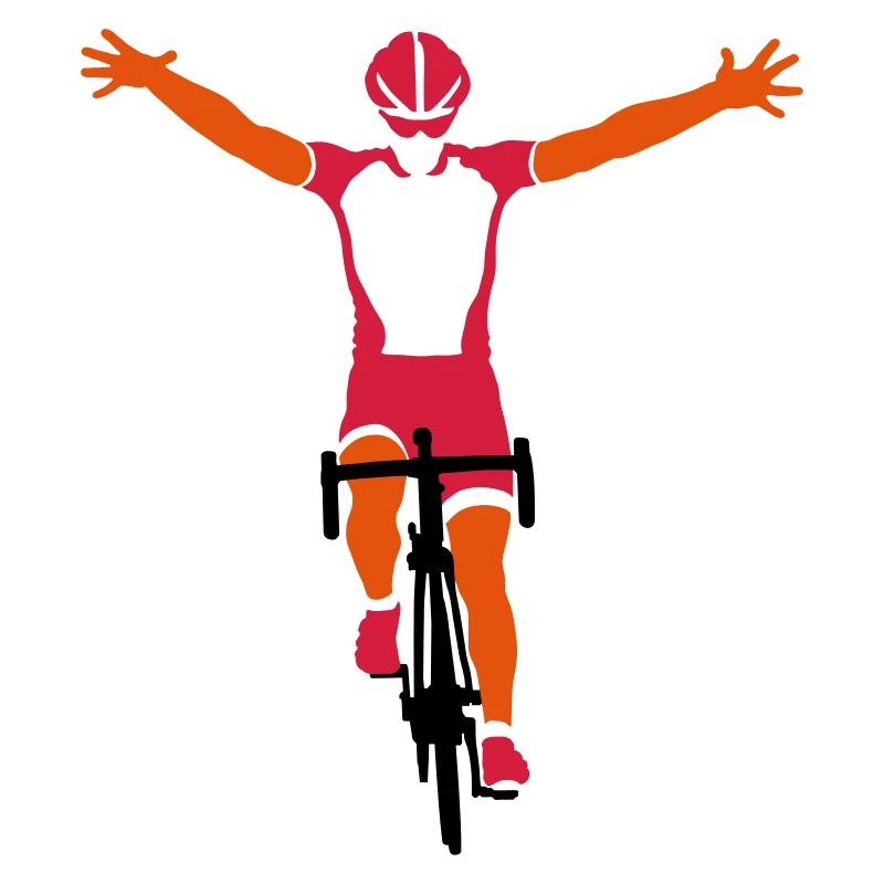 Road cyclists at finish