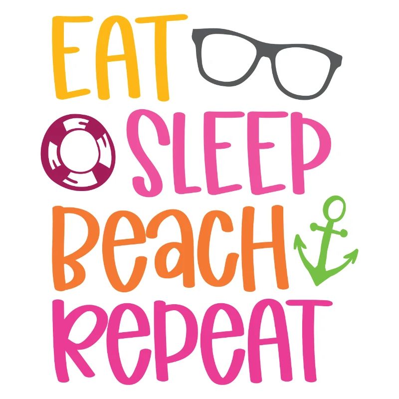 Manger dormir sur la plage répéter