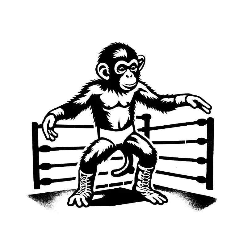 Monde des singes de lutte