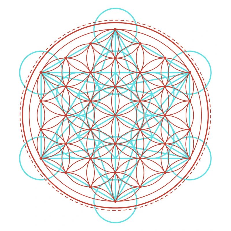 Lebendige Blume des Lebens Geometrie