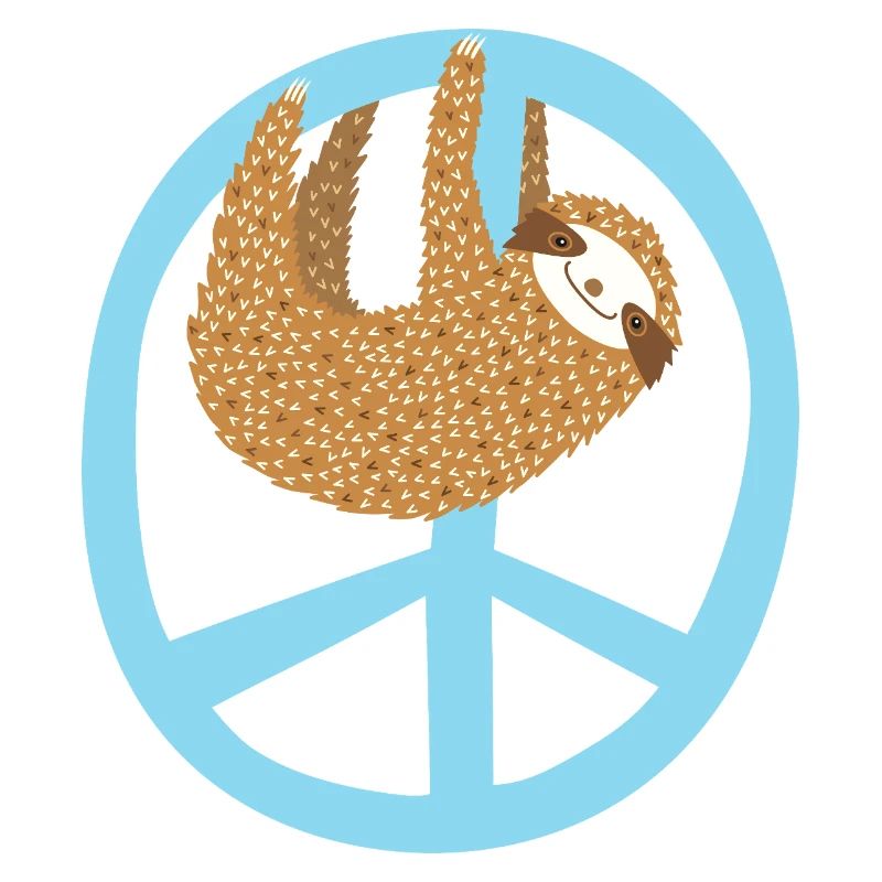 Faultier Peacezeichen
