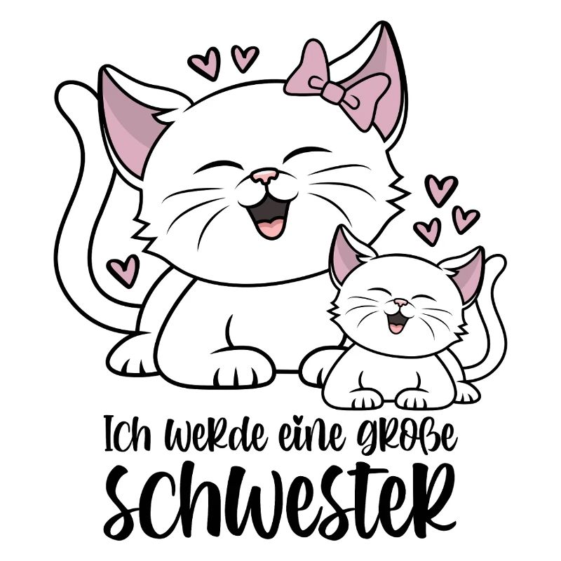 Ich werde eine große Schwester - Katzen Baby Katze