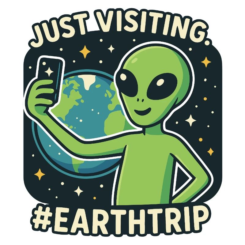 Alien Selfie with Earth