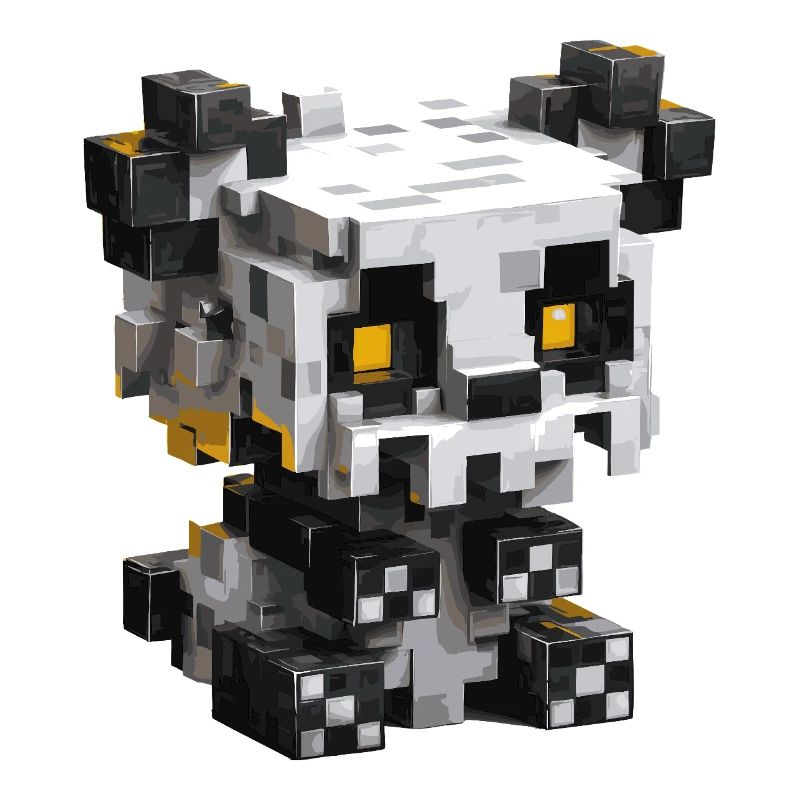 Panda pixel mignon dans un style de jeu rétro
