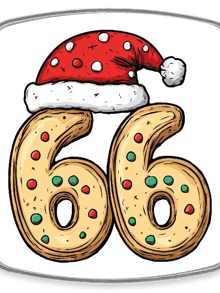 66 Number Biscuit Christmas