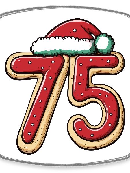 75 Number Biscuit Christmas