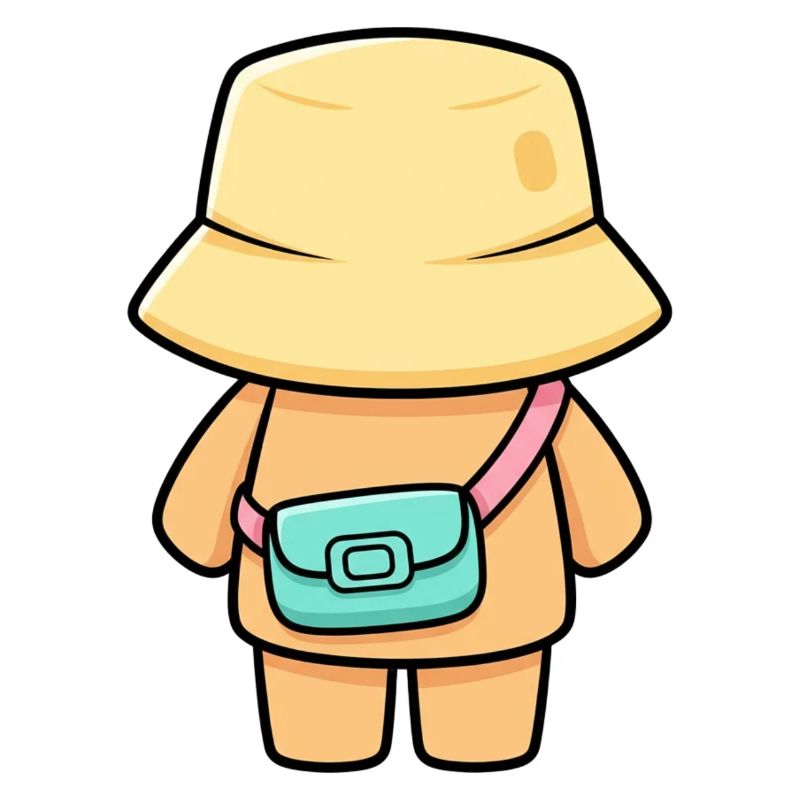 Hut dreamer with bag