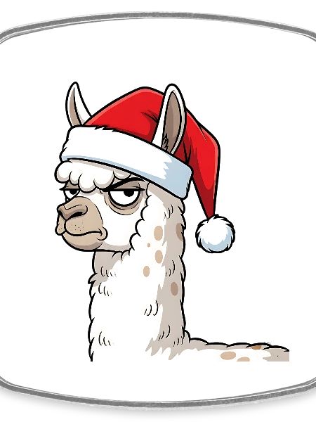 Festliches Grumpy Lama Weihnachtsmotiv